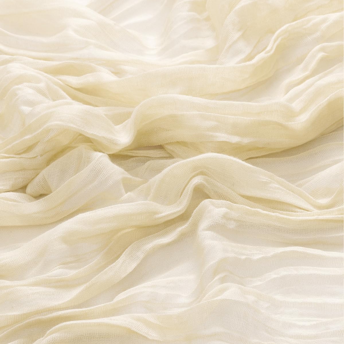 MLMW 6 Pack Beige Table Runner Cheesecloth Boho Gauze Rustic Cheese Cloth Table Runner 160 inch Sheer 13.3ft for Thanksgiving Wedding Party Baby Bridal Shower Birthday