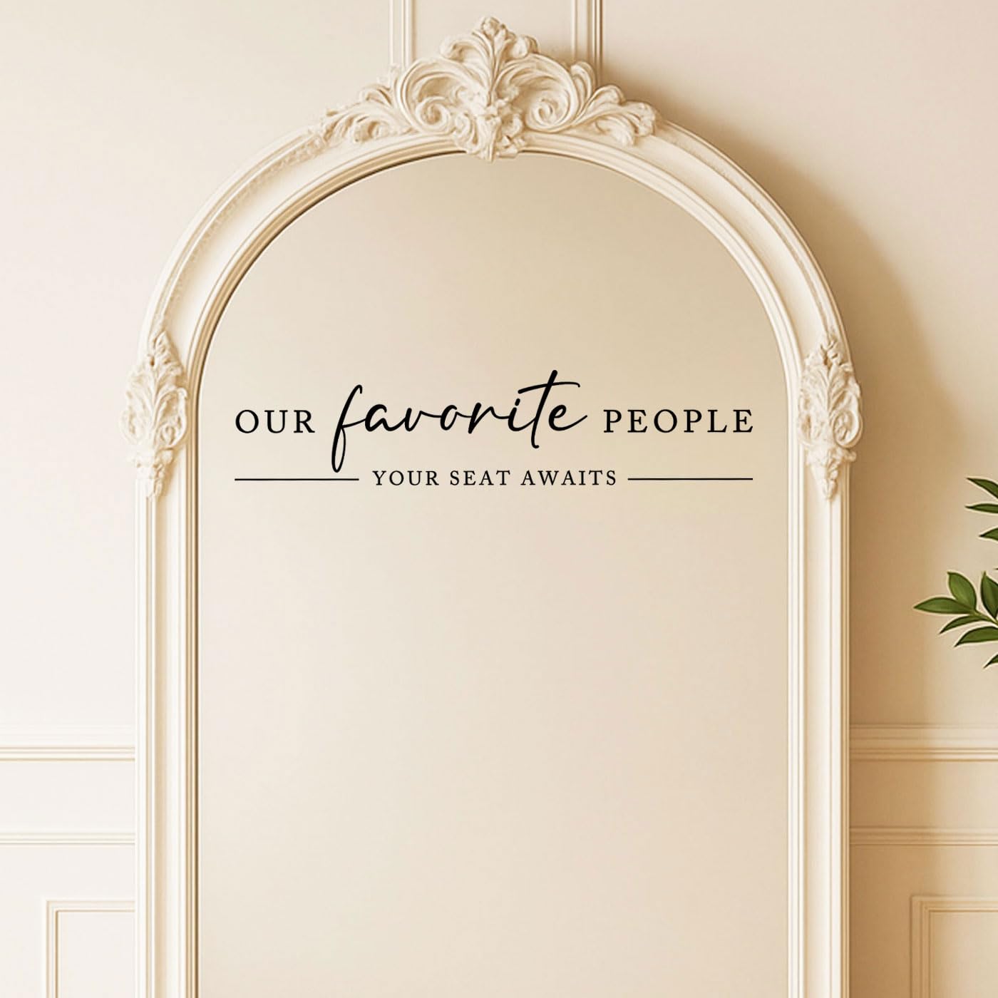 Our Favorite People Vinyl Decal, Find Your Seat Vinyl Decal, Wedding Sign Decal, Seating Chart Sticker, Our Favorite People Sticker, Wedding Removable Adhesive (Black, Wide 20")