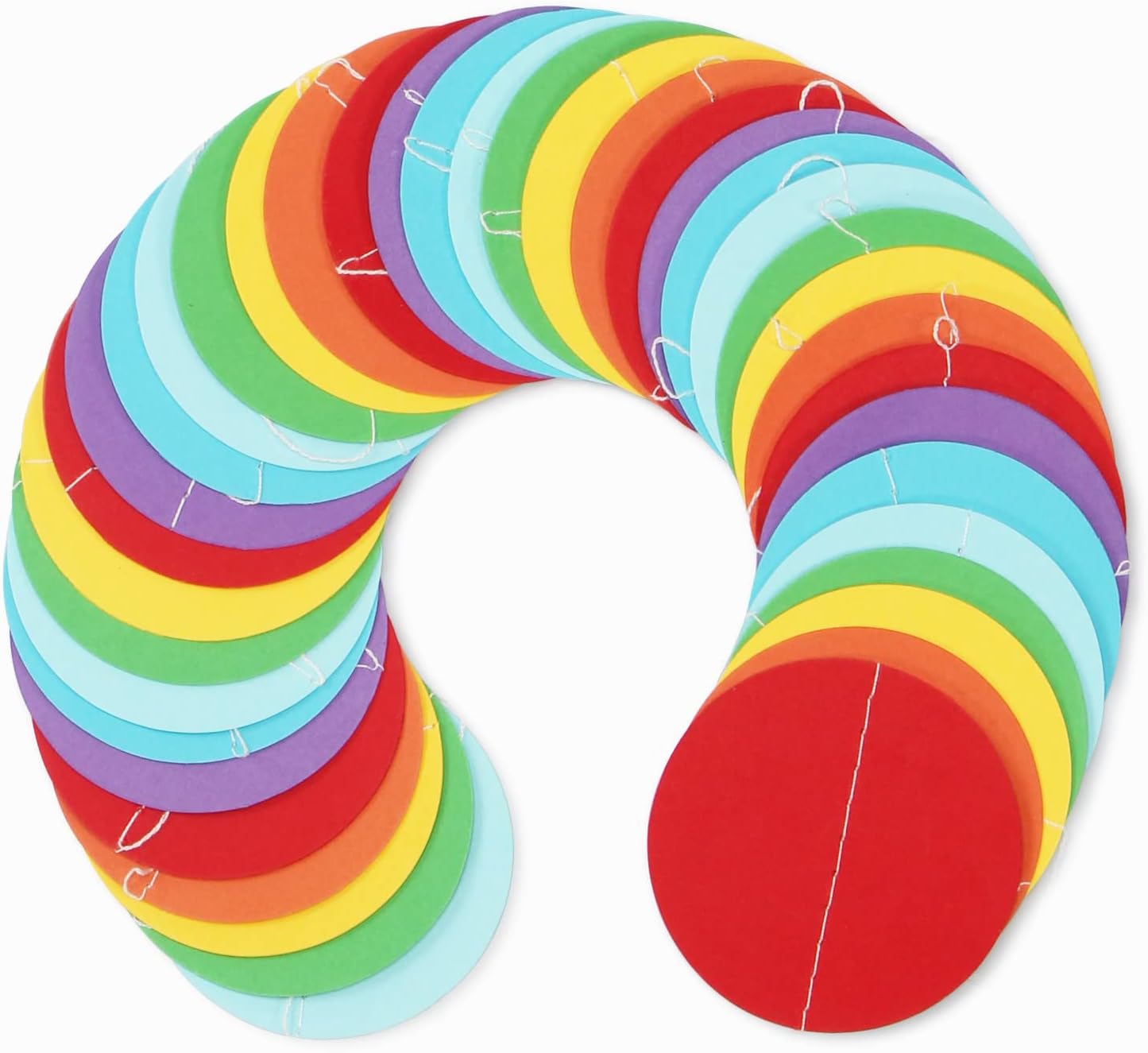 Rainbow Party-Decorations Paper-Garland Streamers Banner - 52Ft Colorful Theme Boy Girl Kids Birthday Favors Supplies,Baby Shower Wedding Hanging Backdrop Decor Ouruola