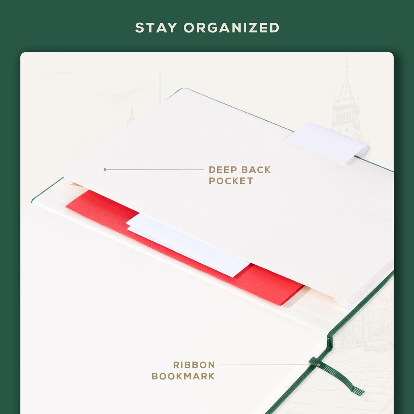 BEECHMORE BOOKS Lined Journal Notebook, 8.5 x 11.5 inch, A4 160 Lined Pages, Hardcover Leather Journals for Women, Men, Writing and Notebooks for Work - 120 GSM Thick Paper, Gifts Box Included