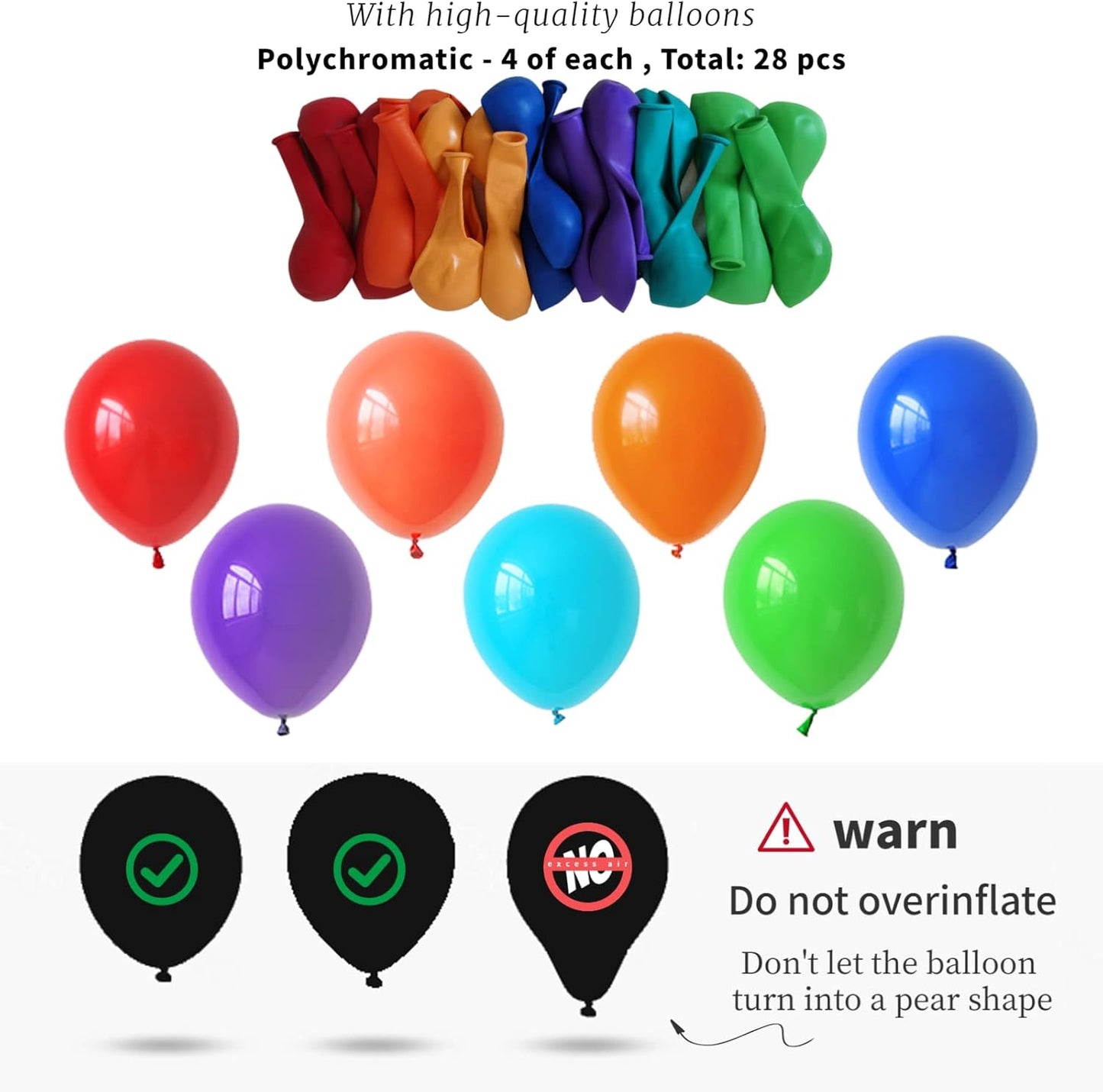 Balloon Column Kit for Floor - Set of 2, Balloon Tower Backdrop Decoration with Stand, Base and Pole for Wedding, Baby Shower, Birthday Party, or Bachelorette Parties (Multicolor)