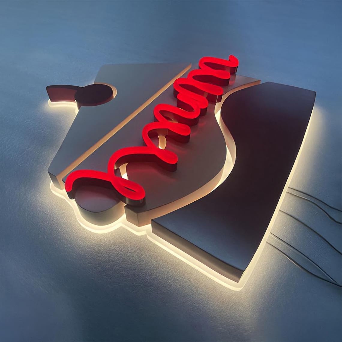 Custom Business Backlit Sign Custom Illuminated Backlit/Frontlit Channel Letters for Business Logo Signs-Professional Grade LED Indoor/Outdoor 3D Retail Store Front Signage-Stainless Steel Acrylic Branding Signs