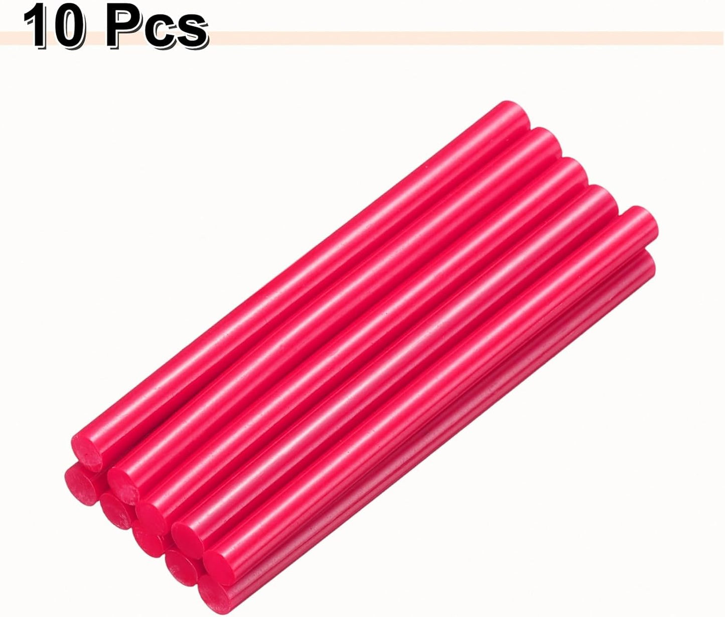 HARFINGTON 10pcs Hot Glue Sticks 0.28" Dia x 3.94" Long EVA Mini Hot Melt Adhesive Glue Stick for Hot Melt Gun Wood Plastic Glass Flowers Fabrics Foam, Rose Red