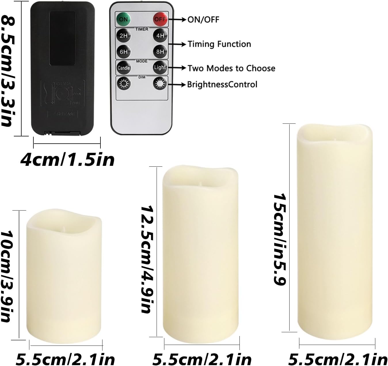 72-Pack LED Flameless Candles with Remote Control -Flickering Flameless Candles-Remote Timer Perfect for Wedding Parties, and Special Occasions(Three Sizes)