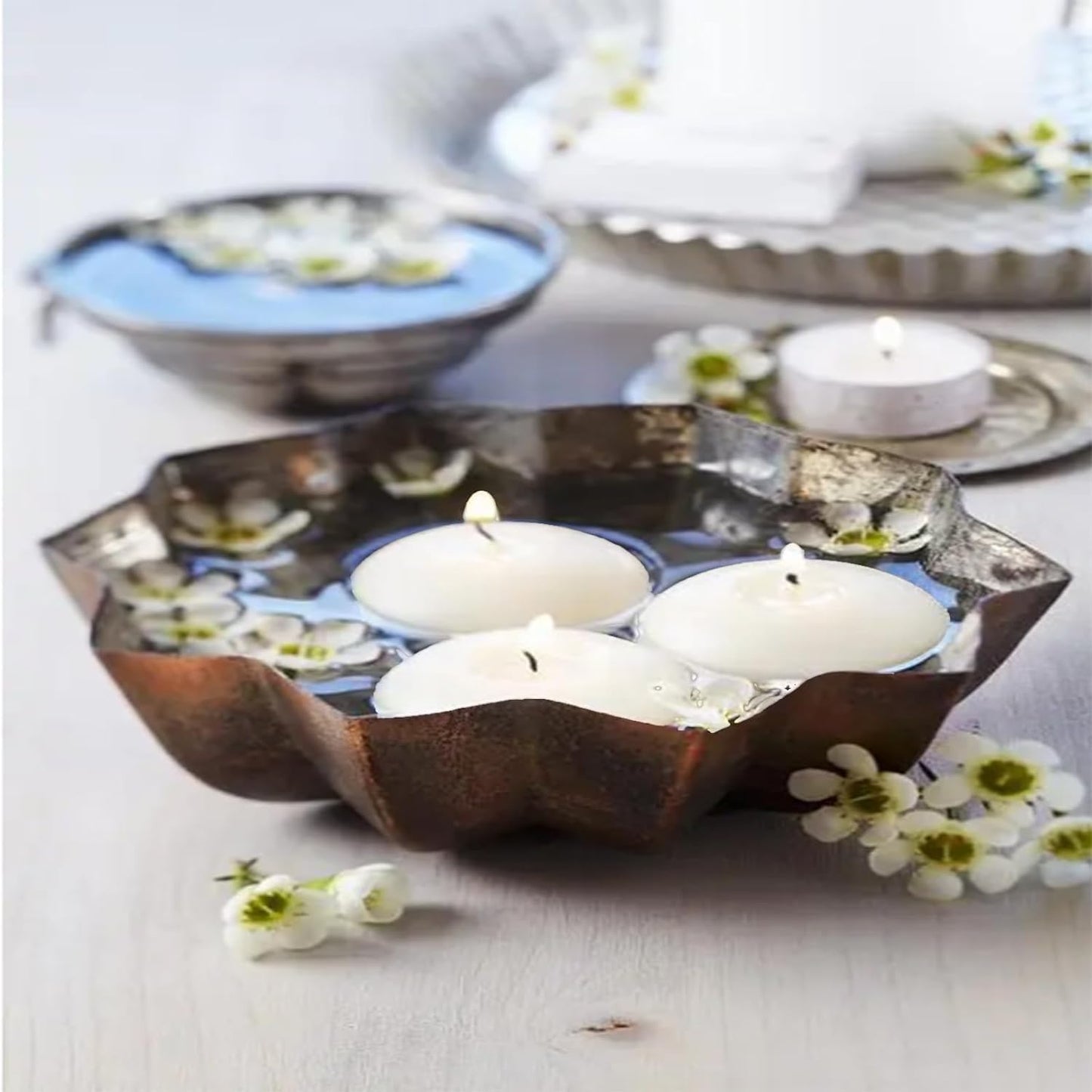 36 Floating Candles, Smoke-Free and odorless, Burning continuously for 8-10 Hours, White, 3-inch Floating Candles, Suitable for Valentine's Day, Weddings, Holidays, Home Decoration