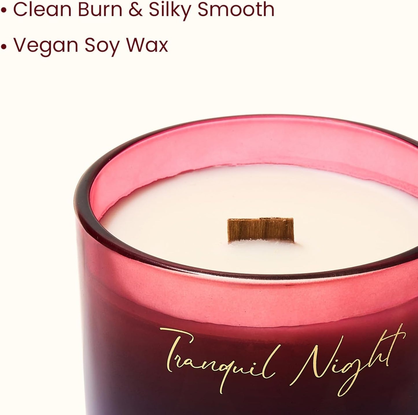 M&SENSE 9.88oz Natural Soy Wax Jar Candle with Wooden Wick | Midsummer Night Scent | 55-Hour Burn & Long-Lasting Burn | Housewarming Gift for Men and Women