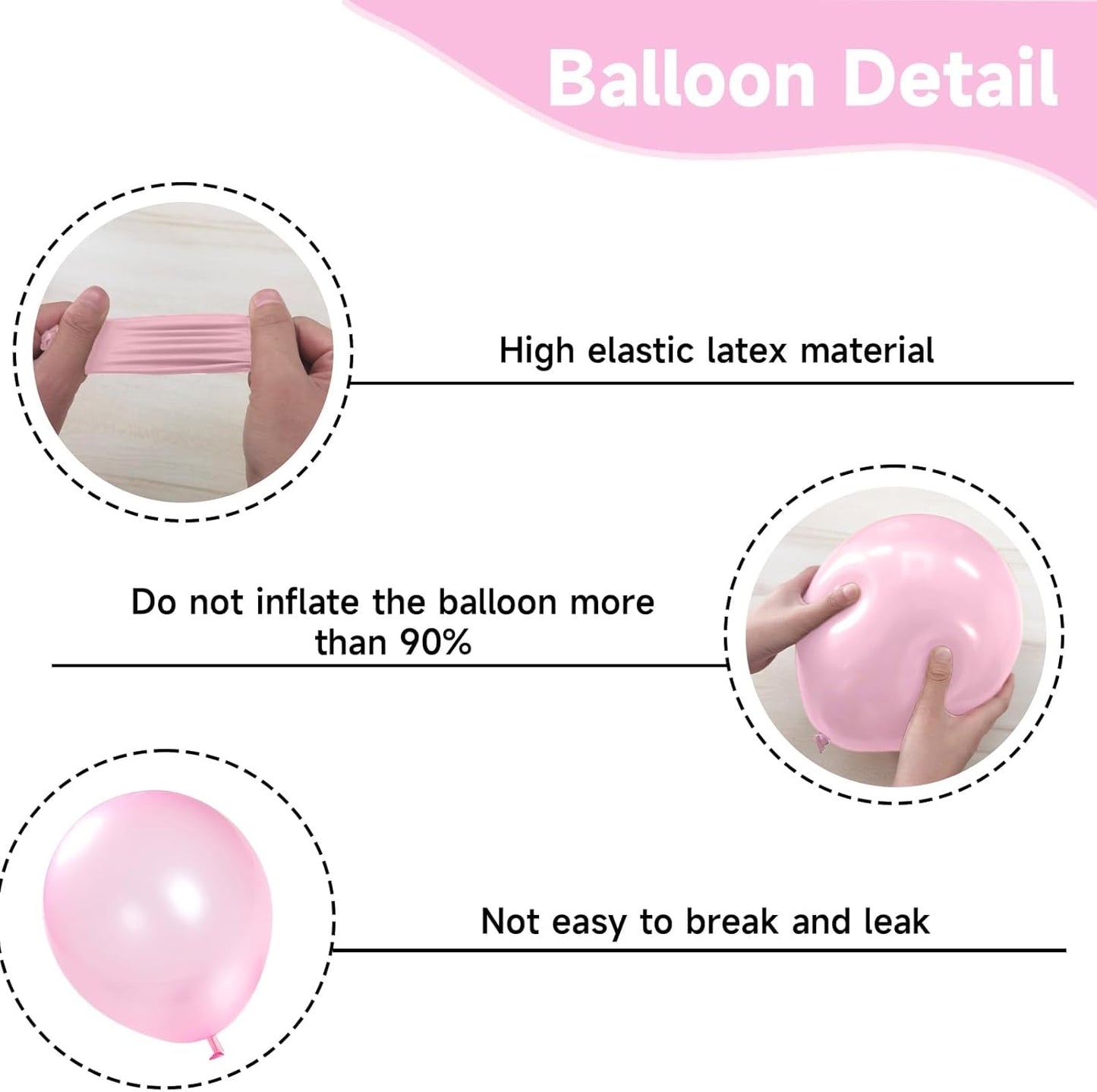 Pink and Silver Balloons, 52 PCS Snowflake Pink and White Balloons, 12 Inch Pink White Silver Pearl Pink Latex Balloons for Girl Baby Shower Birthday Bridal Wedding Party Decorations