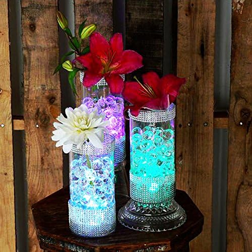 Submersible LED Lights cr2032 Battery Powered Underwater Waterproof LED Tea Light Candles for Events Wedding Centerpieces Vase Floral Xmas Holidays Home Decor Lighting(Pack of 12) (Multi-colored)