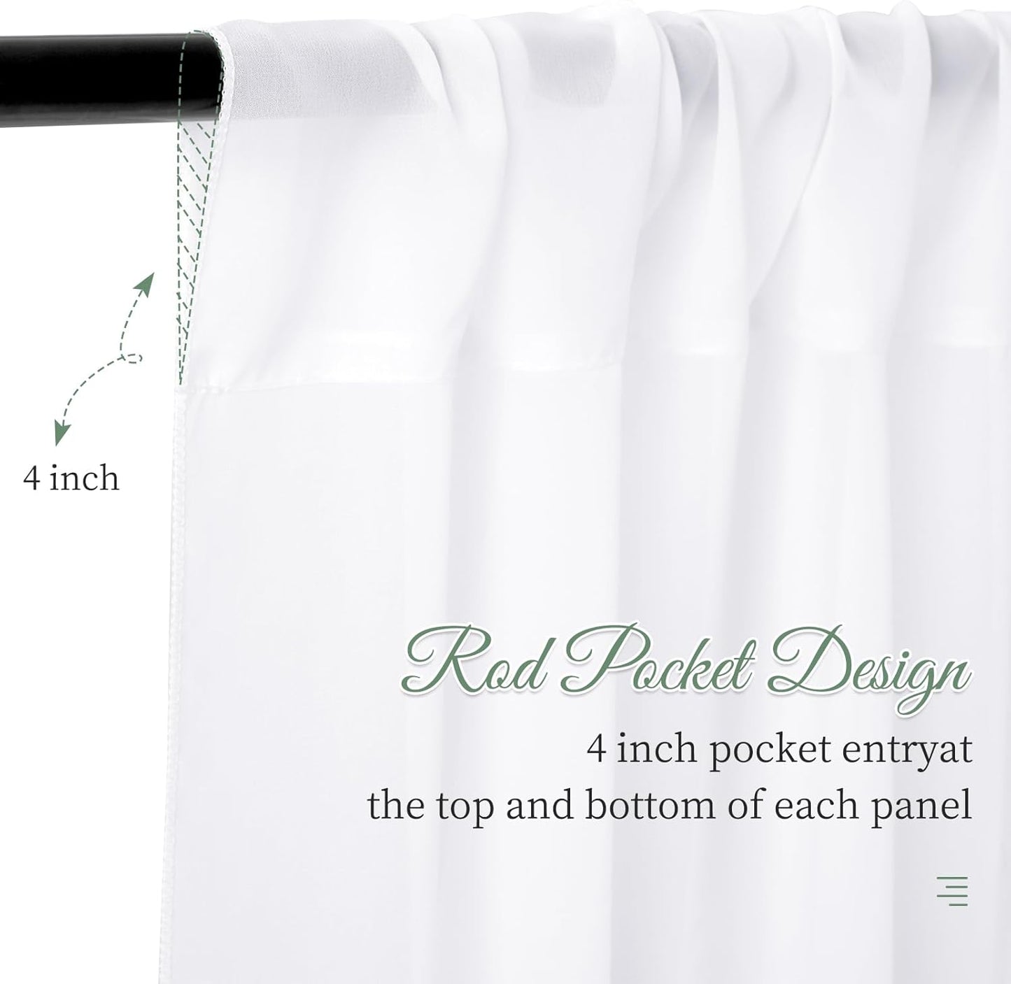 8 Panels White Wedding Ceiling Drapes 5ftx30ft Ceiling Drapes Chiffon Fabric Arch Draping Sheer Curtains Soft Drapery Draping Wedding Ceiling Decorations for Party Ceremony Stage Swag