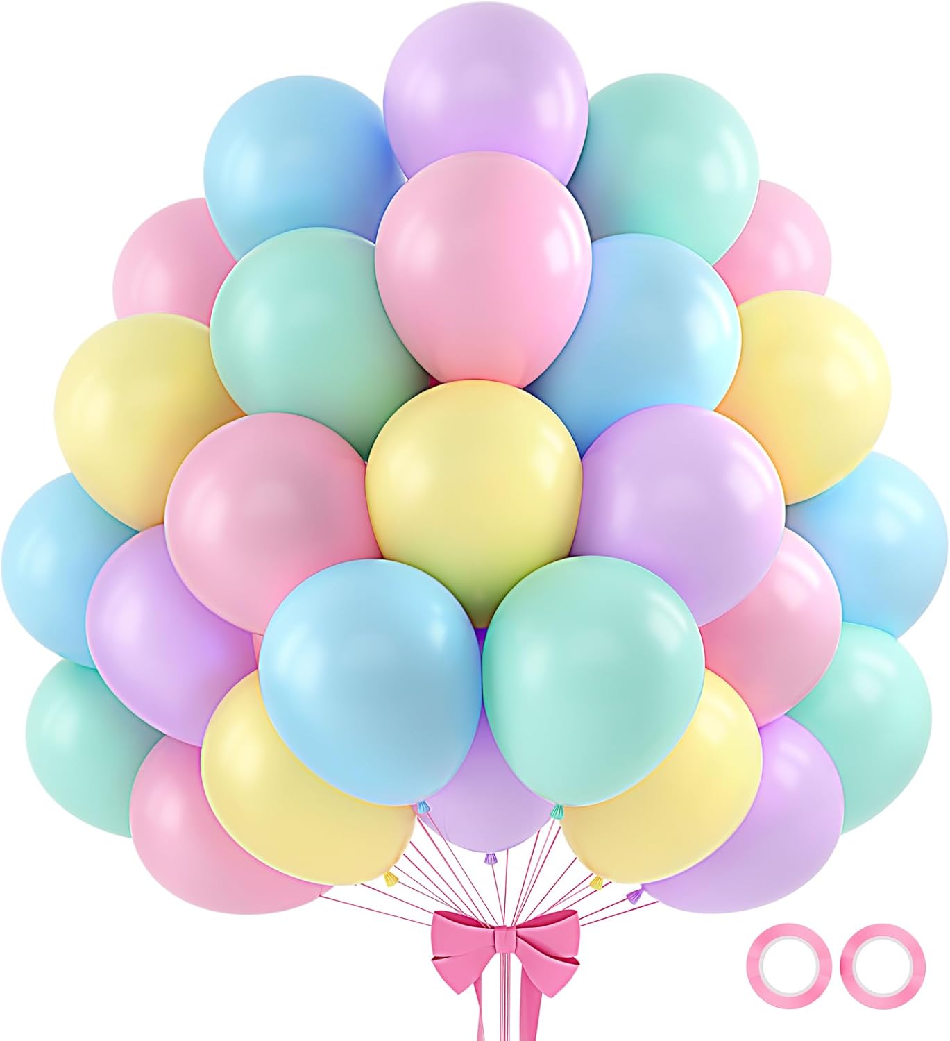110pcs Pastel Balloons 12 Inch Latex Balloon Arch Kit Assorted Colors for Birthday Baby Shower Anniversary Graduation Wedding Party Decorations