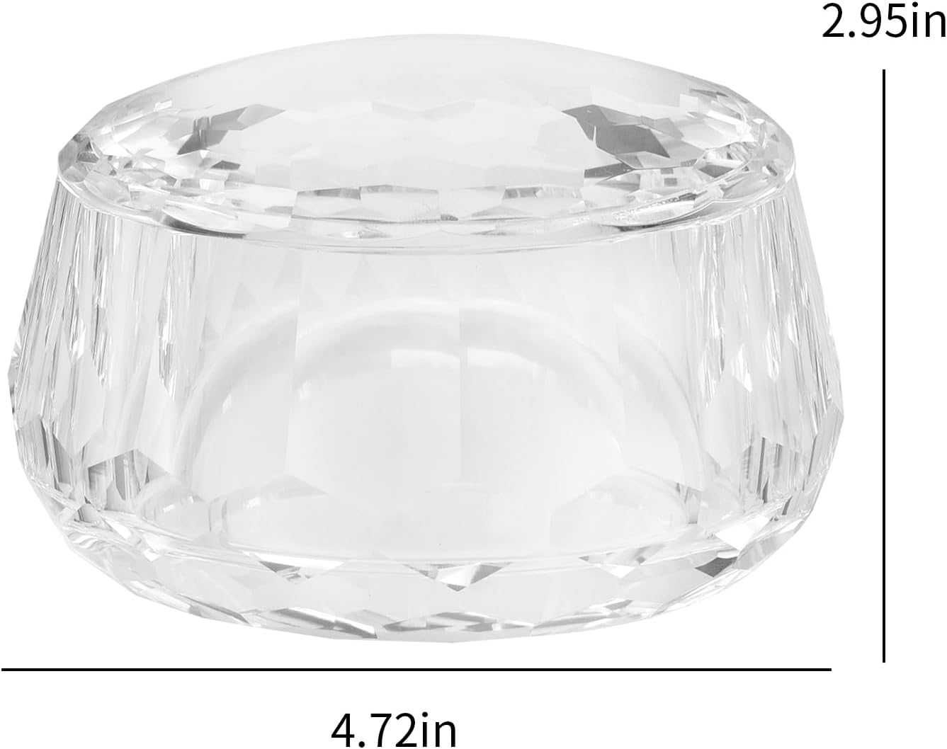 Crystal Jewelry Jar with Lid, Crystal Wedding Candy Buffet Jar, Home Decoration Party Cotton Swab Storage, Office Birthday Gift