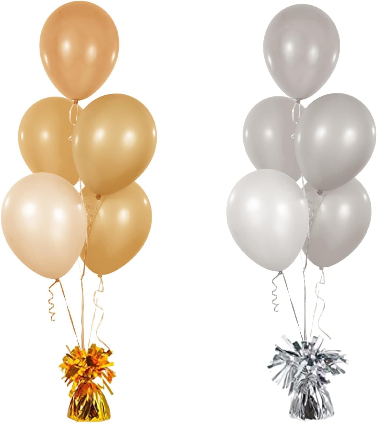 Metallic Balloon Weights, Birthday Party Favors, Novelty and Gag Gifts, 5.5" Inches, 6-Pack (Multicolor)