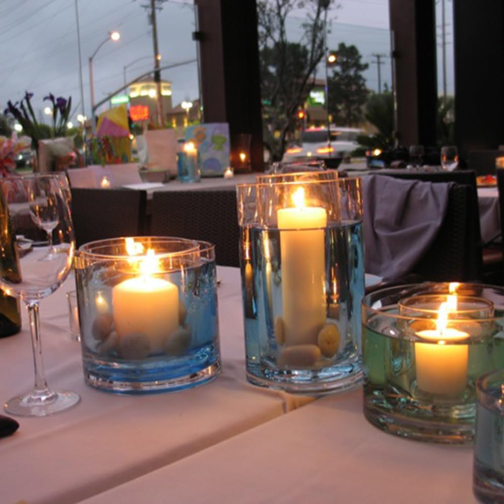 WGV Quality Thick Tea Light Votive Candle Holder 3x3, Clear Tiny Cylinder Glass Vase, Small Planter Terrarium, 1 Pc