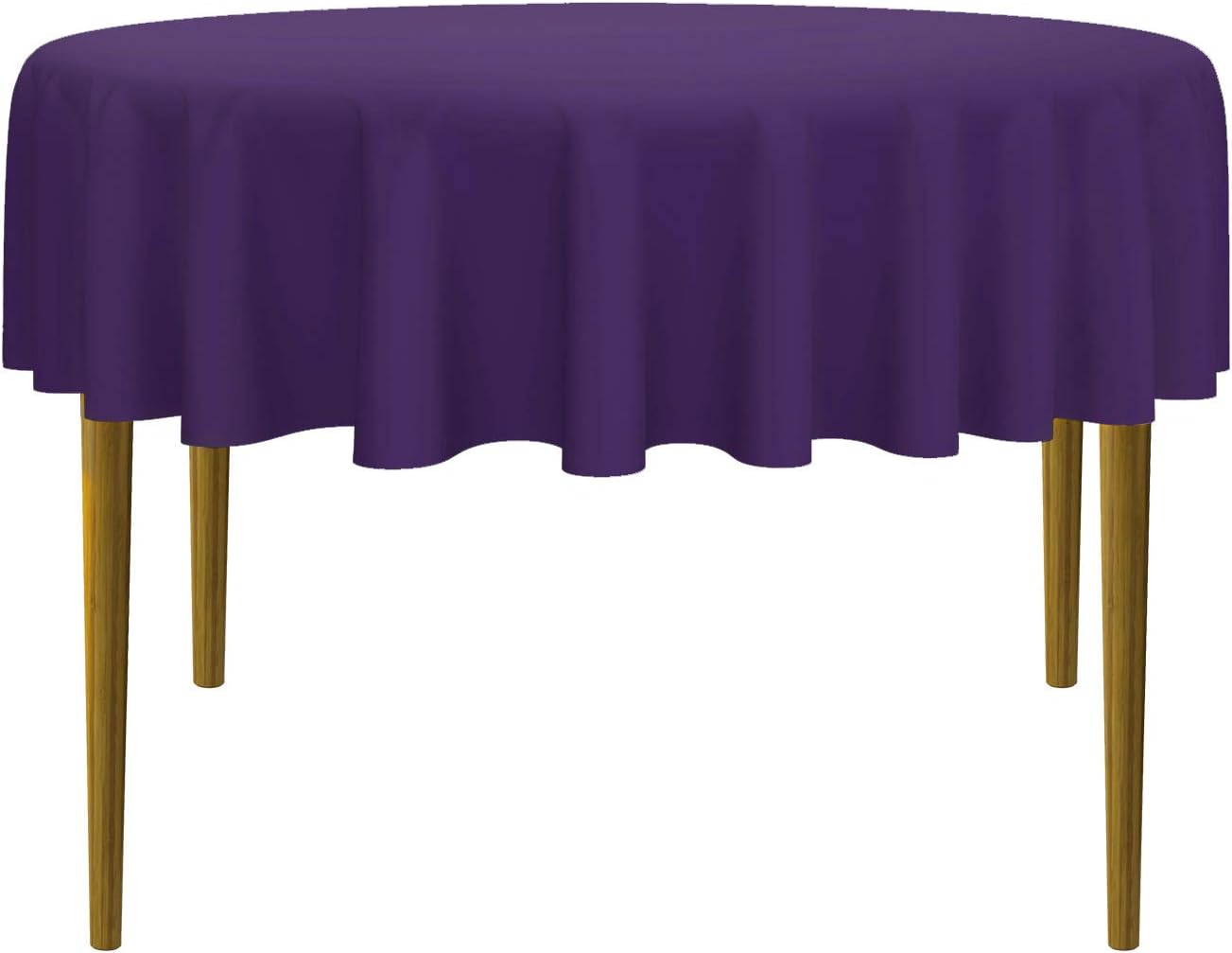 Lann's Linens - 10 Premium 70" Round Tablecloths for Wedding/Banquet/Restaurant - Polyester Fabric Table Cloth - Purple