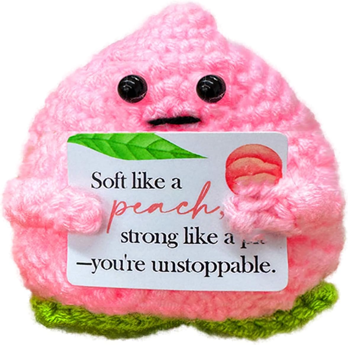 Emotional Support Crochet Peach,Lovely Gift for Friends,Mom,Dad,Grandpa,Grandma,Colleagues,Classmates,Graduation Gift,Emotional Support Crochet,Home Office Decoration