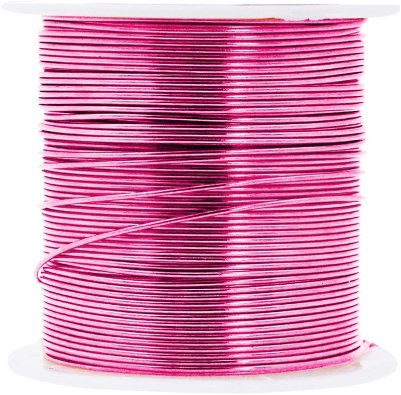 Mandala Crafts 20 Gauge Anodized Aluminum Craft Wire for Jewelry Making - 450 FT Colored Flexible Silver Copper Gold True Blue Purple Pink Wire - Bendable for Bonsai Armature Crafting Sculpting