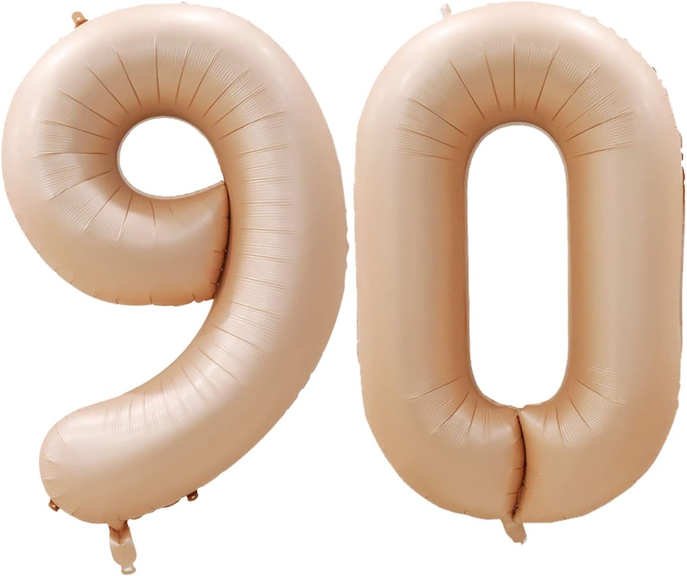 GOER Number 90 Balloons for 90th Birthday Party Decorations,42 Inch Jumbo Foil Helium Balloons for 90th Anniversary (Caramel)