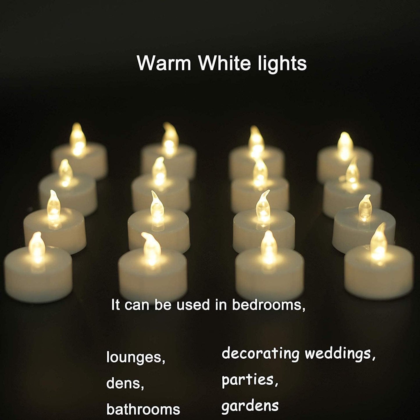 Nancia LED Tea Lights Candles- 12PACK Flameless Candles Realistic and Bright Flickering Long Lasting 200Hours for Holiday Celebration,Home Decoration Warm White