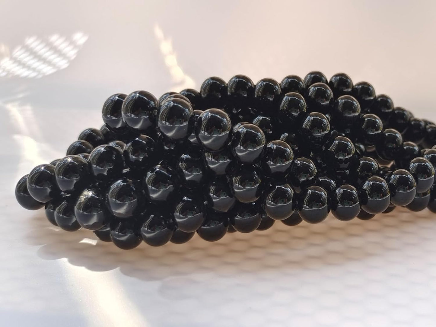 Stone Beads 6mm 140pcs Black Agate Beads Round Loose Gemstones Beads for Bracelet Necklace Jewelry Making (6mm, 60621 Black Agate)
