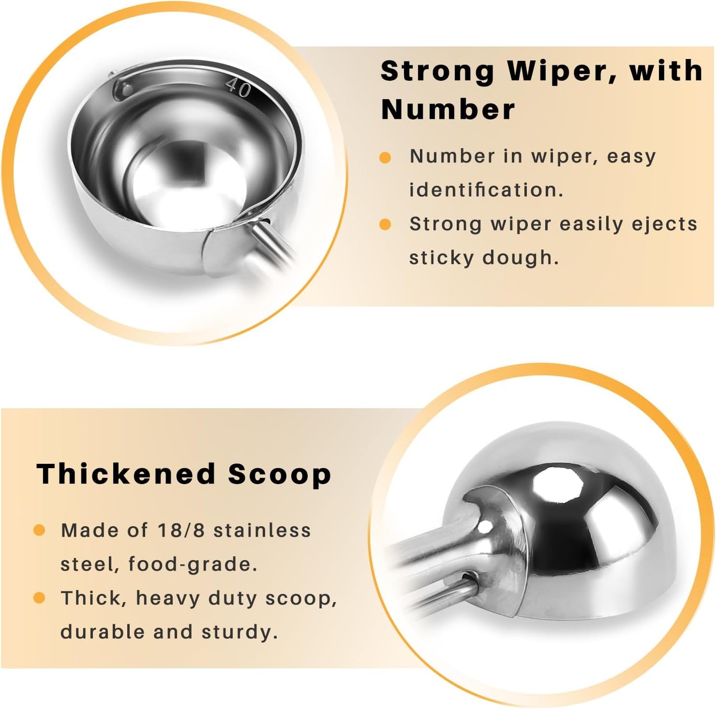 Cookie Scoop 3 Tbsp, Size #20, 3 Tablespoon Cookie Scoop for Baking, Ice Cream Scoop With Trigger, 18/8 Stainless Steel, For Cookies, Cupcake, Muffin, Ice Cream, Meatball