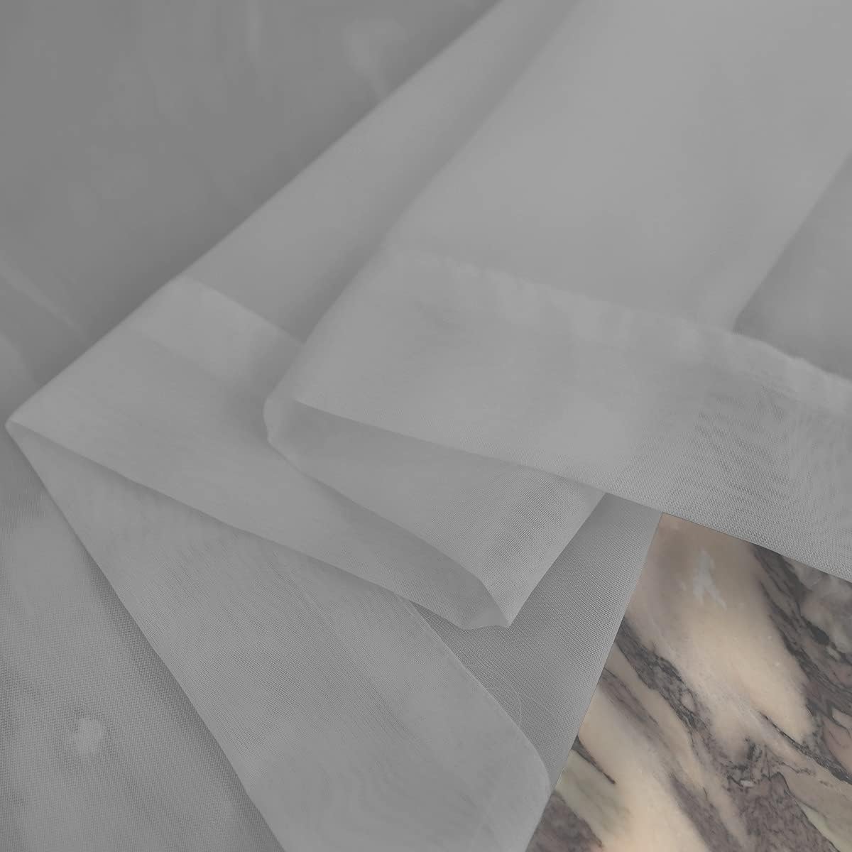 Window Grey Sheer Curtains 48 Inches Width 145 Inches Long 2 Panels Sheer Curtain Clear Curtains Basic Rod Pocket Panel for Home Living Room Bedroom Kids Room Yard Patio Parlor Sliding