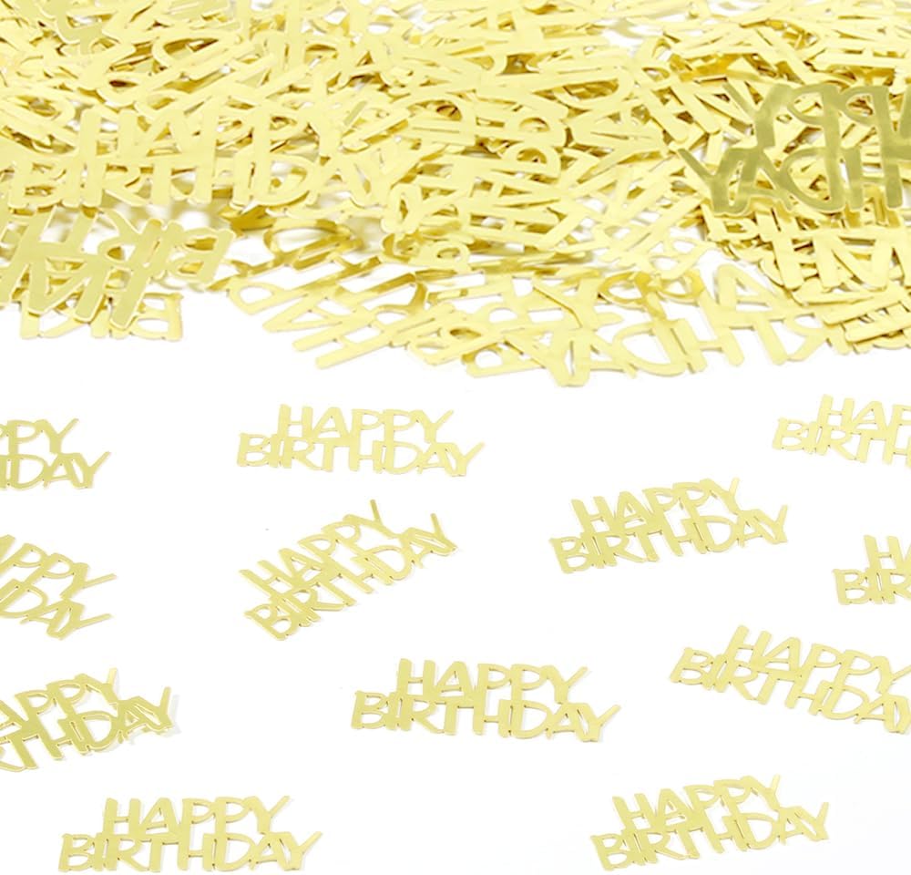 Gold Happy Birthday Confetti Birthday Party Decorations Baby/Adult Birthday Table Scatter Party Supplies 100PC