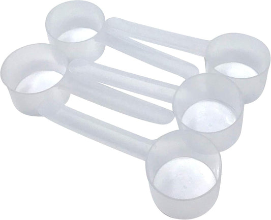 50 mL (50 CC | 1.69 Oz.) Long Handle Scoop for Measuring Coffee, Pet Food, Grains, Protein, Spices and Other Dry Goods (Pack of 5)