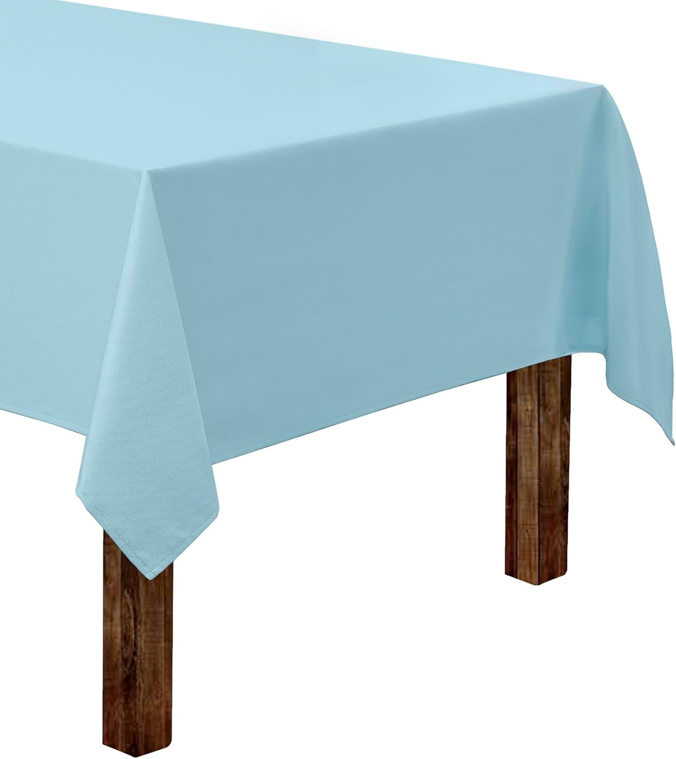 Gee Di Moda Rectangle Tablecloth - 60 x 126 Inch Baby Blue Table Cloth for 8 Foot Rectangle Table - Heavy Duty Washable Fabric - for 8 Ft Buffet Table, Holiday Party, Dinner, Wedding & Baby Shower
