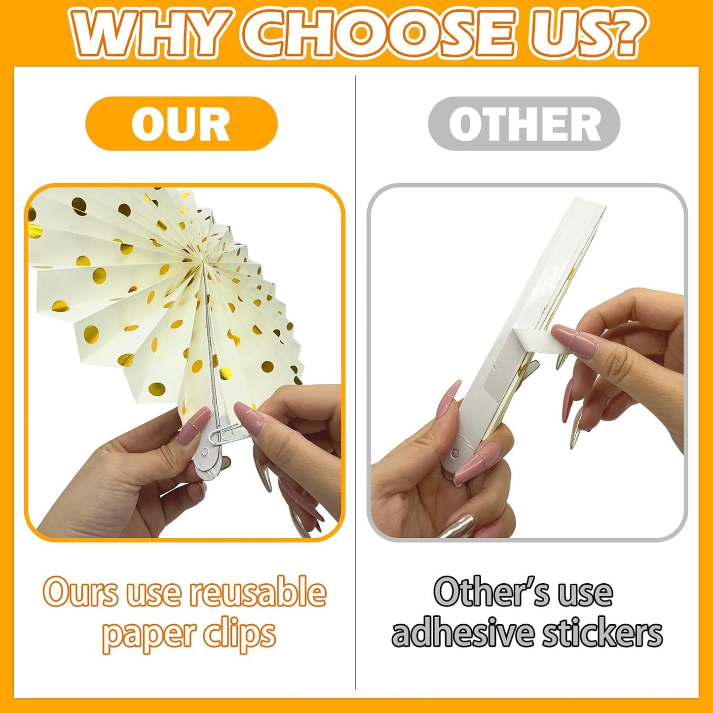 15Pcs Autumn Pink and Orange Party Decorations, Hanging Orange Paper Lanterns Honeycomb Paper Fans Triangle Flag Banner for Girls Women Baby Shower One Sweet Peach Birthday Thanksgiving Party Decor