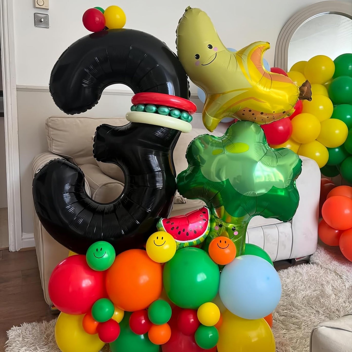 Black 0 Balloon Number,40 Inch Number 0 Balloon Large Black 0 Foil Mylar Helium Balloon for Birthday Party Decorations