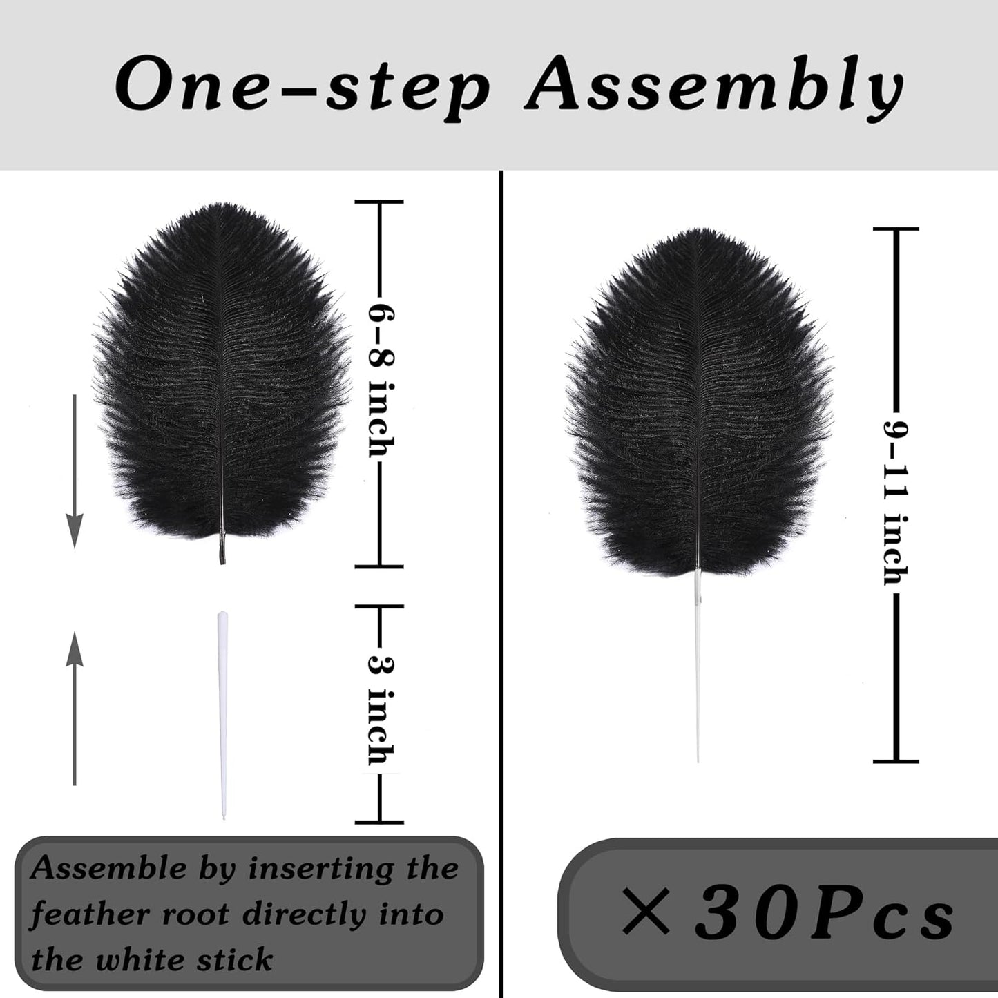 SOGUGOM Fuchisa Craft Ostrich Feathers - 30PCS 6-8 inch Bulk Ostrich Feathers Kit for Centerpieces, Dream Catchers, Hats and DIY Projects(Fuchisa)