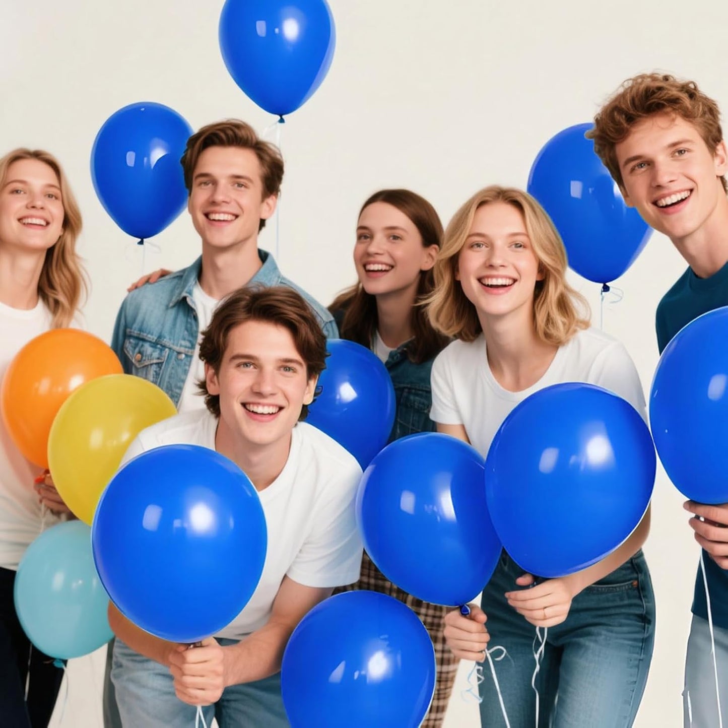 KAWKALSH Dark Blue Balloon 12 Inch, 110pcs Latex Party Balloons Helium Bright Color for Birthday Baby Shower Wedding Party Supplies Arch Garland Decoration