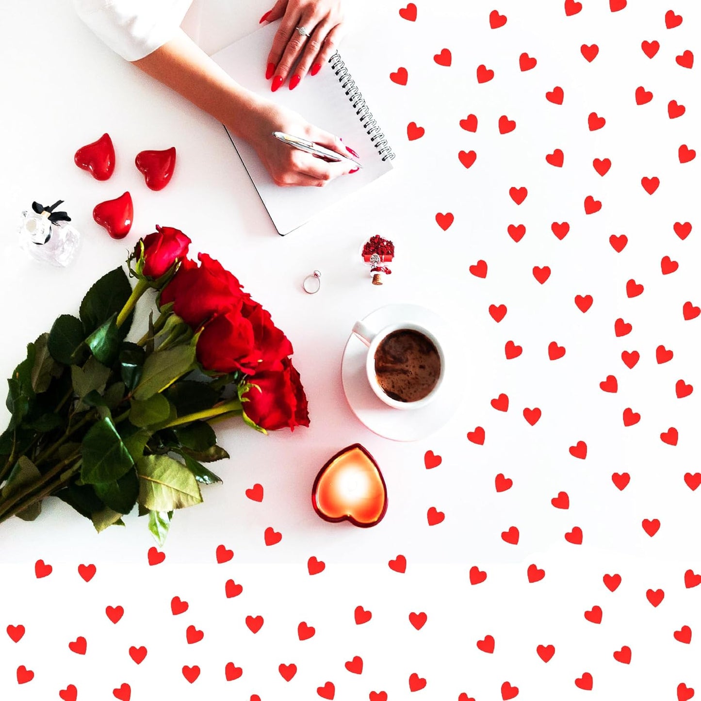 Confetti Heart Metallic Confetti Table Sprinkles or DIY for Valentine's Day Wedding Birthday Engagement Bachelorette Theme Celebrations Favor Party Supplies(Heart Red)