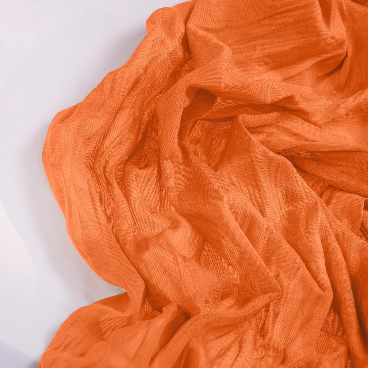 Orange Cheesecloth Table Runner 6 Pack Halloween Orange Table Runners Boho Gauze 120 Inches Cheese Cloth Fall Table Decorations for Thanksgiving Weddings Bridal Baby Shower Party Decor