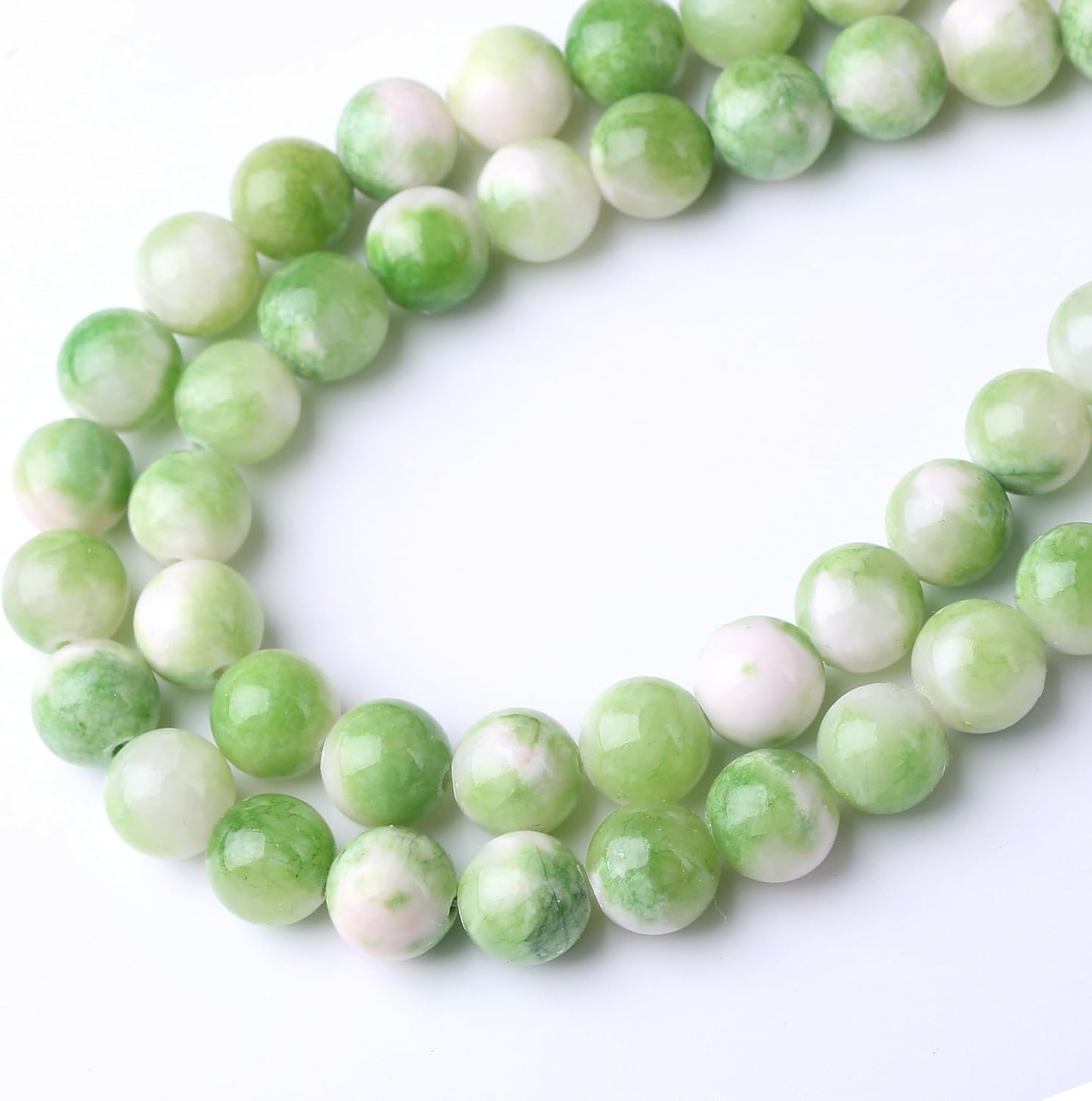 Green Persian Jade Stone Beads Gemstone Round Crystal Energy Jade Beads Stone Beads for Jewelry Making DIY Bracelet Necklace Jewelry Making 1 Strand 15.5inch 31PCS 12MM