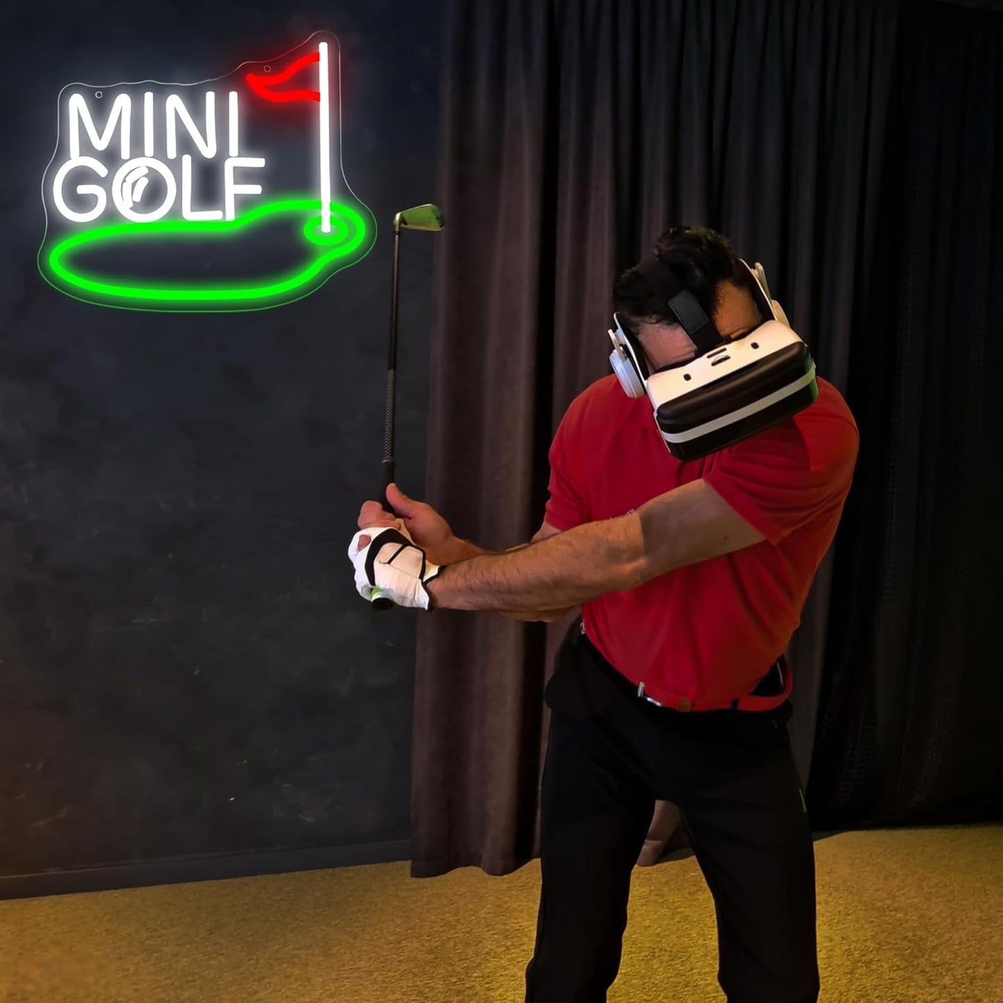 Mini Golf Neon Sign for Wall Decor Golf Neon Light for Man Cave Dimmable LED Light Up Sign for Course Gym Club Bedroom Office Park Party Club Decor Birthday Gifts Art Size12.9 * 10.6In(WZCP203)