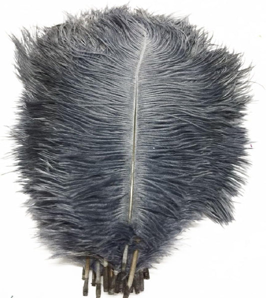 KOLIGHT® 40pcs 12''~14''(30~35cm) Natural Ostrich Feathers for DIY Home Wedding Party Office Decoration (Gray)