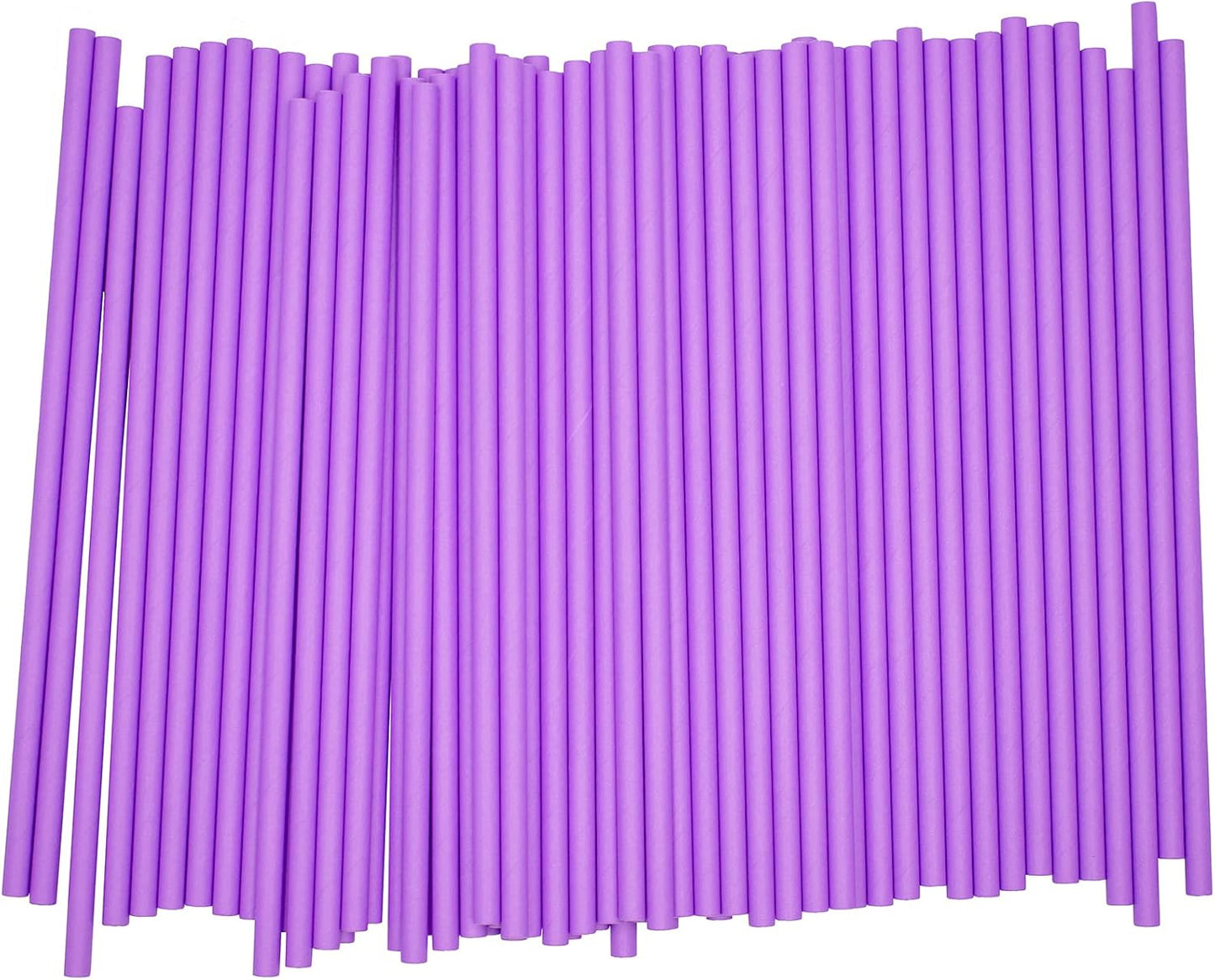 Pack of 300 Pastel Purple Biodegradable 4-Ply Paper Drinking Straws (Compostable, Non-toxic, BPA-free)