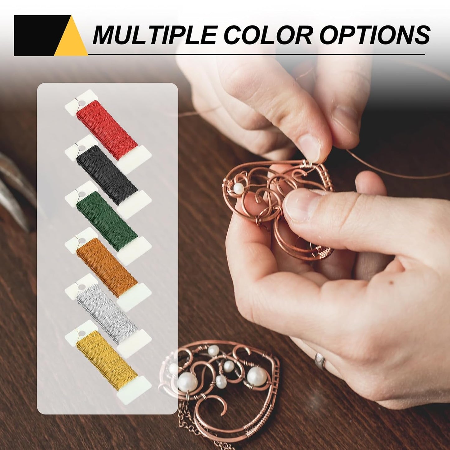 MECCANIXITY 190 Yards/575 Feet 27 Gauge Metal Floral Wire Red Flexible Paddle Thin Floral Wires for Craft, Christmas Wreath, Flower Arrangement, Wedding, Total 5 Roll