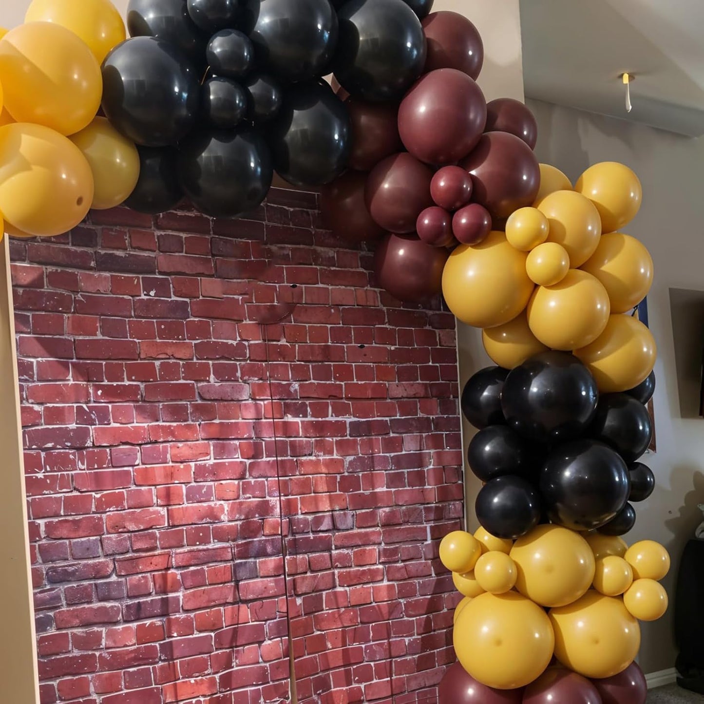Red Black Yellow Balloons, 60pcs Black Burgundy Gold Balloons, Maroon Yellow Balloon Red Black Gold Confetti Balloon For Birthday Baby Shower Magical Theme Party Wedding Graduation Bachelorette