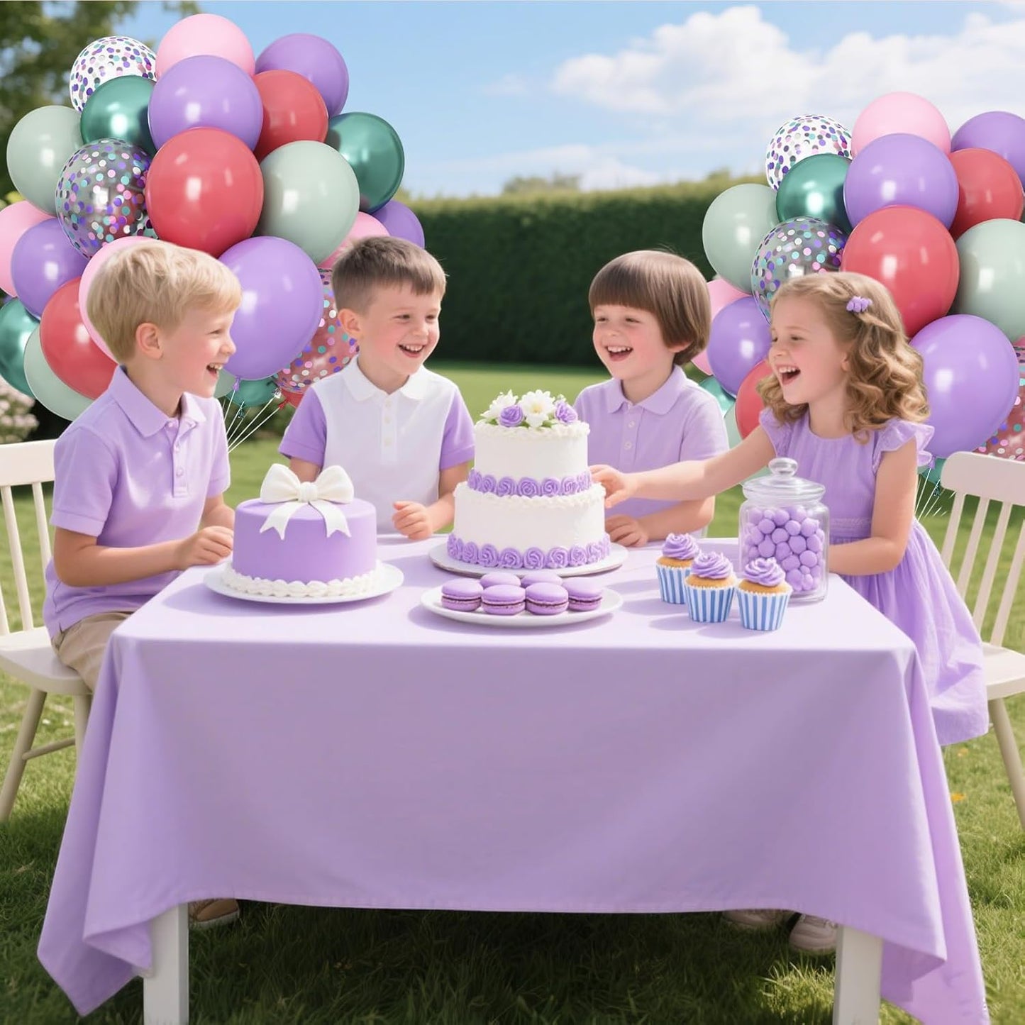 Pink Purple Green Balloons for Mermaid Magic Birthday Party Decorations Under The Sea 60PCS 12INCH Pastel Pink Teal Metallic Sage Green Helium Latex Balloon Confetti Balloons for Arch Baby Shower