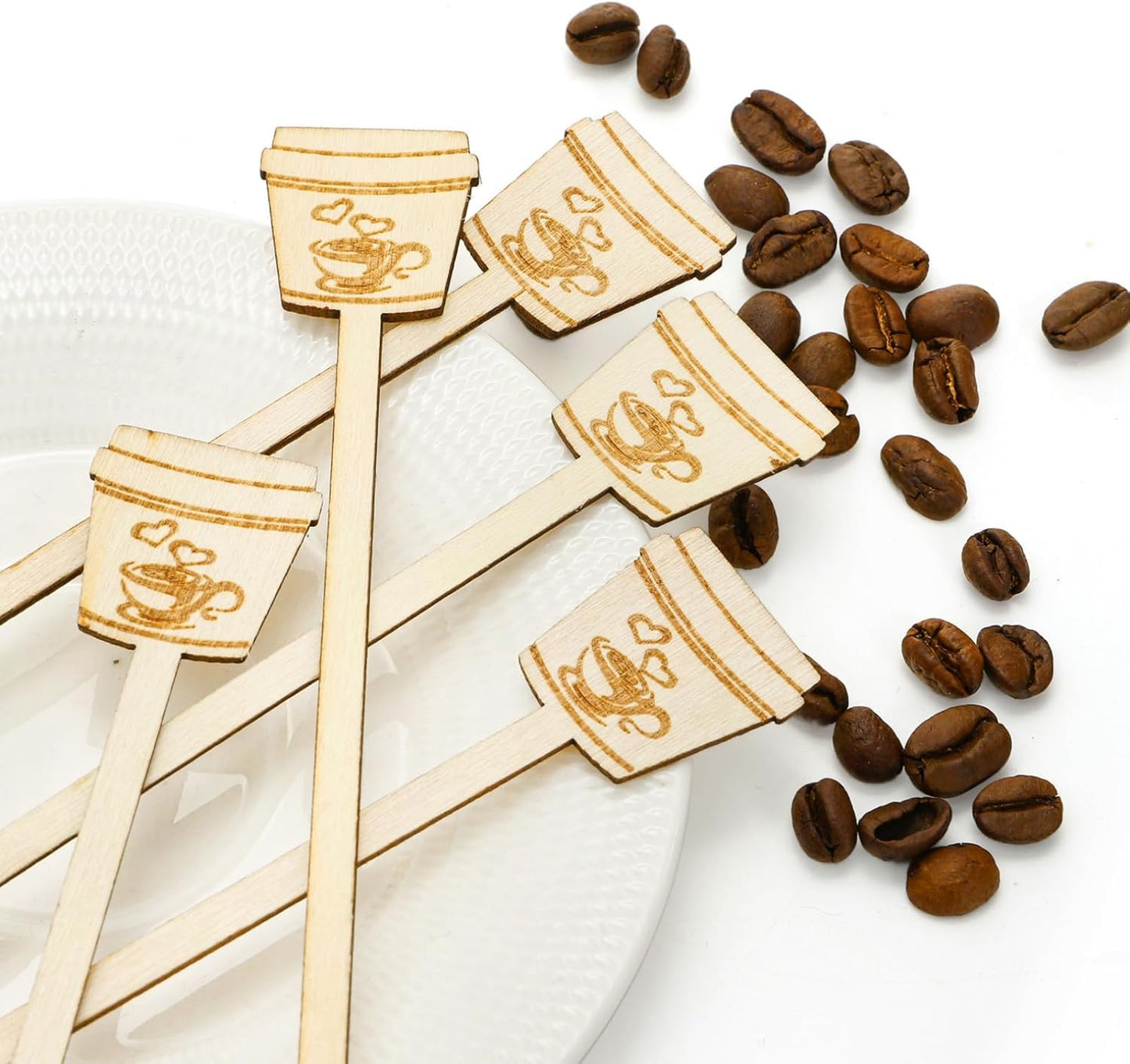 200 Pieces Wooden Coffee Stirrers, 6 inch Disposable Coffee Stir Sticks, Hot Drink Beverage Stirring Swizzle Stir Stick Coffee Mixer for Coffee, Milk, Juice, Cocktail, Chocolate