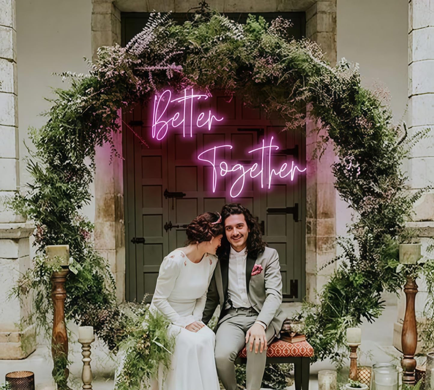 Ulalaza LED Neon Sign Night Light for Wall Party Décor Bedroom Room Bar Wedding Home Birthday Art Decoration Christmas with USB Chain Light modulator 5v (lets party blue)