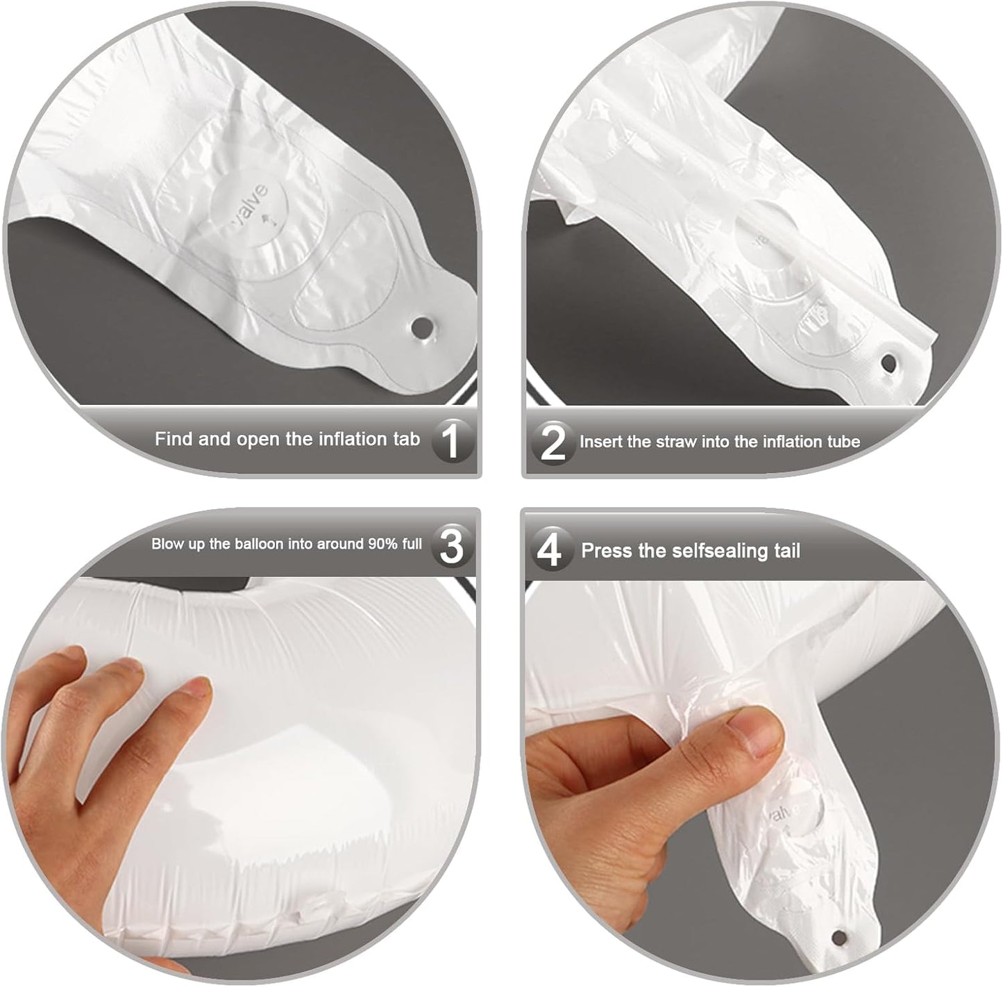 Digital Number 7 White Birthday Balloon 40 Inch, Foil Balloons for 7 17 27 70 77 Party Decorations Supplies, White Mylar Numbers Balloon for Seven Wedding Anniversary