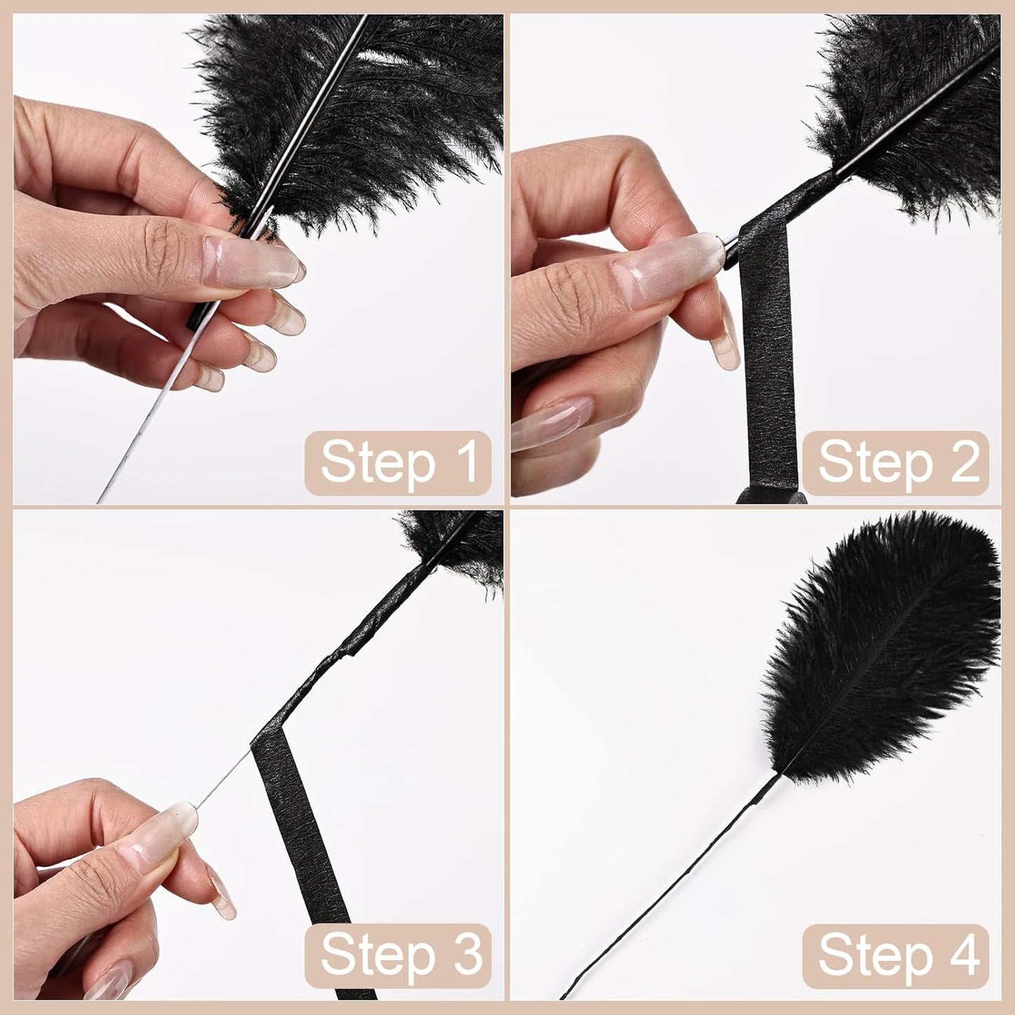 Bulk Royal Blue Ostrich Feathers - 12pcs 12-14inch Crafting Supplies for Centerpiece Table Decorations