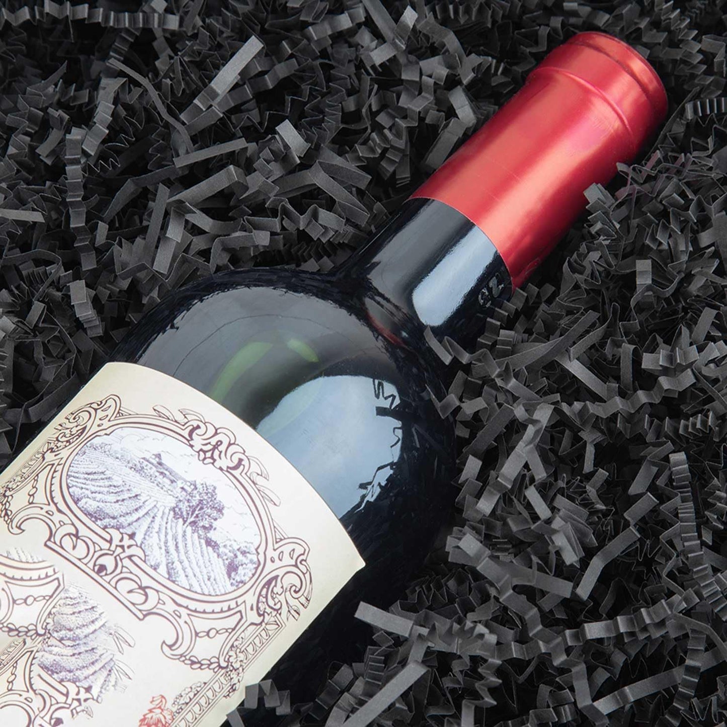 Caleihd Crinkle Cut Paper Shred Packing Grass Cushion Paper Streamer for Christmas Wedding Birthday Bridesmaid Engagement Craft Gift Boxes Bags Basket Filler Decoration 4.5oz Black