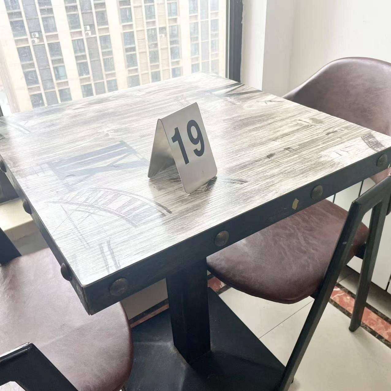 Metal Place Cards Stackable Tent Style Table Numbers,Place Card Holders for TRPG Wedding Party Restaurants Cafes Bars Gatherings Meeting Room Board Games (Black, Large 11-20)