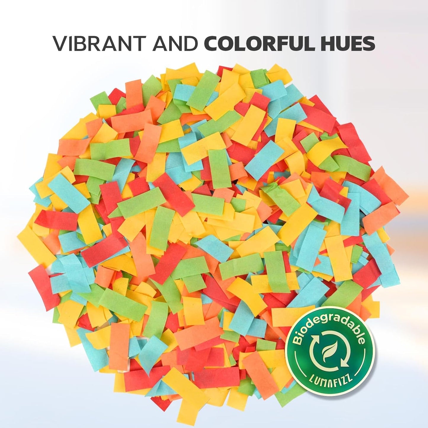 12 InchConfetti Biodegradable [6 Pack Confetti Cannons | Multicolor Confetti Poppers for Wedding Celebration, Birthday PartyChristmas Eve and New Year Celebration (black)