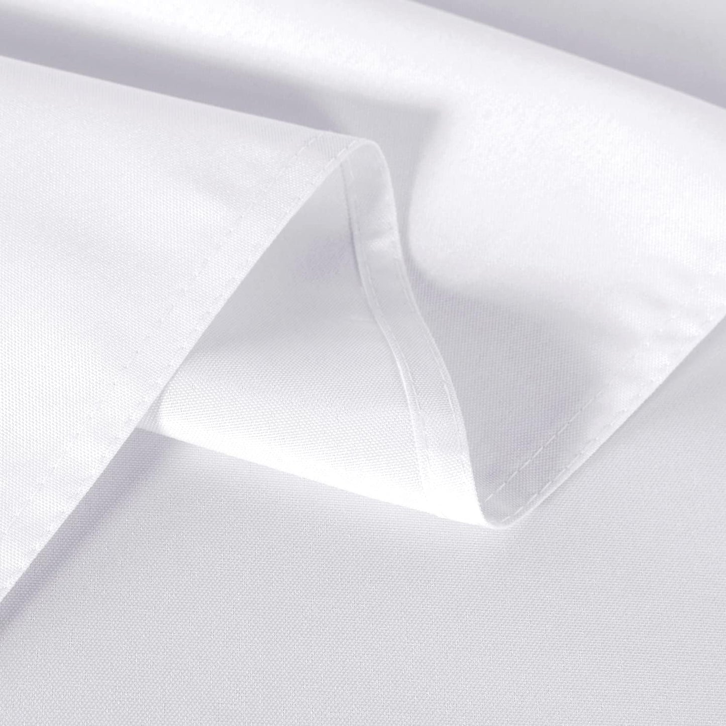 sancua 6 Pack White Tablecloth 90 x 132 Inch - Rectangle Table Cloth for 6 Feet Tables Stain and Wrinkle Resistant Washable Polyester Table Cover for Dining Wedding Banquet Party Buffet Restaurant