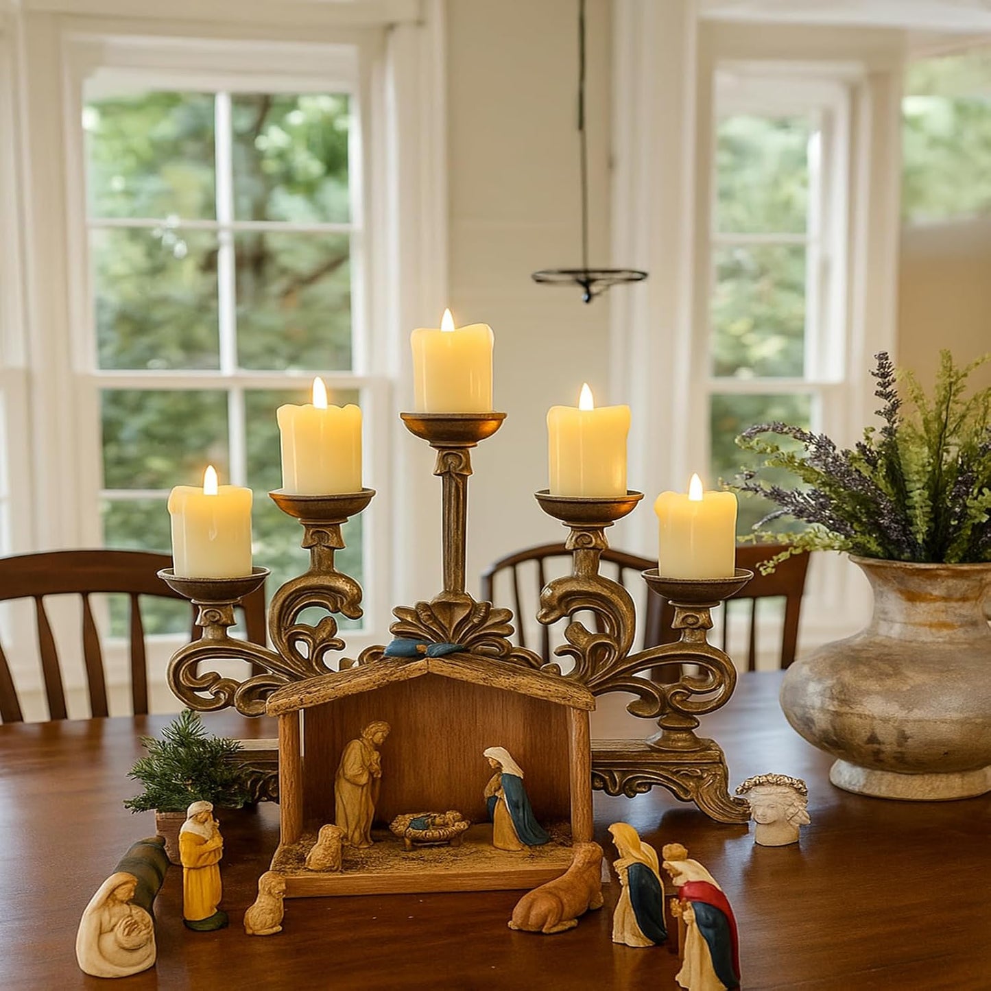 Lezonic Flameless Votive Candles Battery Operated with Remote and Timer, Pack of 6 (D:2" X H:2") LED Ivory White Long Lasting Flickering Wax Candles with Realistic 3D Flame